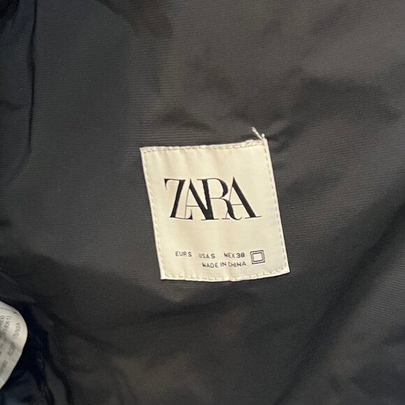 ZARA Basic Black Nylon Jacket - Picture 9 of 9